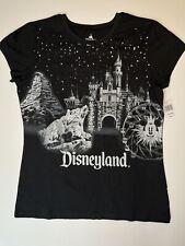 Vtg Disney Parks Disneyland Silver Foil Park Design  Shirt BLK  NWT Size XL 2002 picture