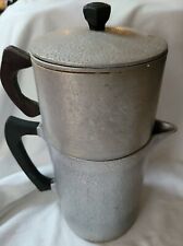 Vtg MCM Stovetop Club Percolator Metal Aluminum Coffee Pot Hammercraft 1950's picture