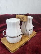 Family~Joshua 24:15 as for me and my house, Salt and Pepper shaker set w/ holder picture