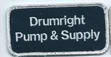 Drumright Pump & Supply employee patch Drumright OK 2 X 4 #1734 picture