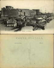 Brest France Le Chateau boats ships ~ vintage postcard picture
