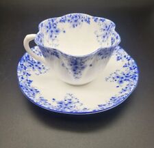 Shelley England Dainty Blue Tea Cup and Saucer Vintage Bone China picture