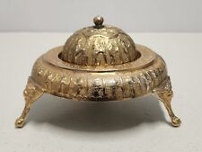Vintage Middle Eastern Roll Top Caviar Dish With Footed Base picture