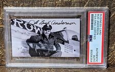 PSA Clarence Bud Anderson Autograph WWII Triple Ace Business Card P-51 Mustang  picture