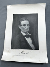 1892 Young Abraham Lincoln ~ Engraver Kruell, Printer Harper & Brothers, NYC picture