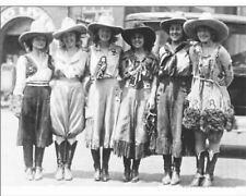Set Of 10 Old West Rodeo Cowgirls 1920-30s Vintage Old Photo 8 x 10  Reprint picture