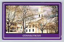 CT-Connecticut, Scenic View Of Church, Religion, Vintage c1944 Souvenir Postcard picture