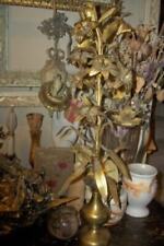 19th C. FRANCE BRONZE CHURCH ALTAR FLOWERS DECORATION TOLE TALL ANTIQUE RELIC picture