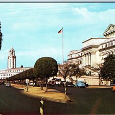 c1950s Manila, PI Congress of Republic Street Cars Chrome Photo Postcard Vtg A67 picture