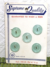Vintage Supreme Quality Light Mint 2 Hole Eye Plastic 5/8