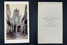 Lepetit, France, Rouen, Eglise Saint-Maclou vintage cdv albumen print, CDV, ti picture