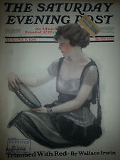 1919 Saturday Evening Post Cover ONLY Neysa McMein Victorian Woman picture