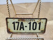 1968 Mississippi Mini Bicycle License Plate 17A-101 picture
