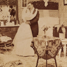 Bedroom Scene After Wedding Stereoview c1897 Kilburn PiP Victorian Antique A1550 picture