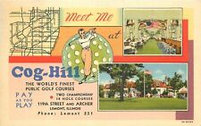Postcard 1951 Illinois Lemont Cog-Hill Golf Course advertising Teich 23-12558 picture