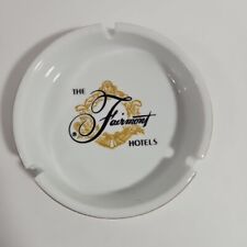 The Fairmont Hotels Vintage White Porcelain Gold Rim & Fairmont Logo Ashtray picture