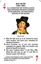 Billy the Kid Outlaws of the Old West Playing Card picture