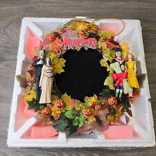 Rare Hawthorne Village The Munsters Halloween Wreath WORKS GREAT picture