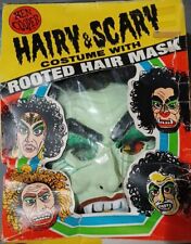 Ben Cooper Hairy And Scary Costume With Rooted Hair Mask Vintage 1980s picture