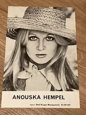 Anouska Hempel - Rare Original 1975 acting agency Z-page. picture