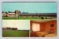 St Ignace MI-Michigan, Million $ View Motel Advertising Antique Vintage Postcard picture