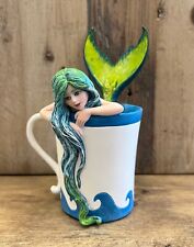Mermaid In Teacup Resin Figurine 5