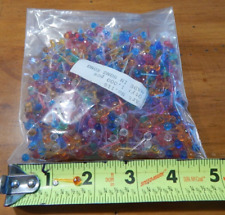 NOS Vintage 1000 pcs Small Multi Color PIN LIGHTS Christmas Tree Globe Pegs #116 picture