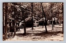 Twin Lake MI-Michigan RPPC Camp Pinewood Cabins Real Photo 1951 Old Postcard picture