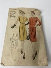 Vogue Special Design 4437 Vintage Sewing Pattern 1930s 1940s Dress Suit Sz 18 picture
