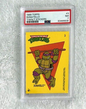 1989 Topps TMNT Teenage Mutant Ninja Turtles Sticker #3 Donatello PSA 7 picture