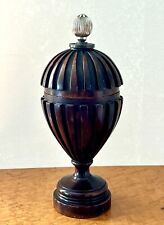 Theodore Alexander Fluted Carved Wood Urn Vase Large 15” Tall picture