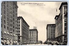 1910's ST LOUIS MISSOURI 12th STREET FROM ST CHARLES NORTH TROLLEY CARPOSTCARD picture