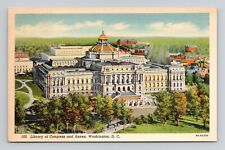 Postcard Library of Congress in Washington DC, Vintage Linen N20 picture