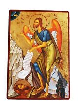 Greek Russian Orthodox Handmade Wooden Icon Saint John the Baptist 02 19x13cm picture