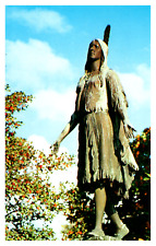 Postcard of Pocahontas Statue Jamestown VA Virginia Indian Princess UNP picture