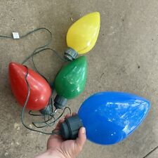 Large Jumbo Giant Christmas Light Bulb Blow Mold LOT OF 4 picture