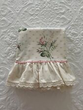 Springmaid Vintage Shabby Chic Percale Floral Ruffle Flat Sheet Double Bed picture
