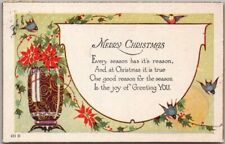 Vintage 1929 MERRY CHRISTMAS Postcard 