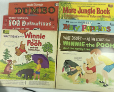 Vintage Lot of 10: Children's Walt Disney Record Albums W/ Booklets Dumbo etc... picture
