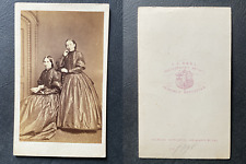 Earl, Worcester, Two Women Posing Same Dress, Sisters? circa 1860 C picture