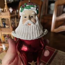 Vintage Santa Ornament Blown Glass 7