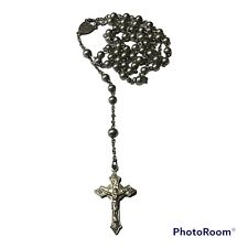Antique Vintage Rosary Prayer Beads 800 Chain Roma 1AR picture