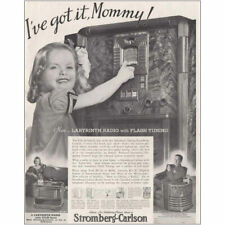 1937 Stromberg-Carlson: Labyrinth Radio Flash Tuning Vintage Print Ad picture