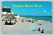 Miami Beach FL-Florida, Scenic View Of Beach And Sand, Vintage c1978 Postcard picture