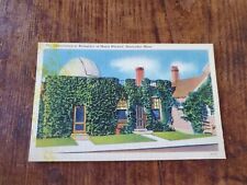 Vintage Linen Postcard Observatory At Birthplace Of Maria Mitchell Nantucket picture