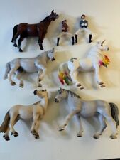 Schleich Horses Lot of 7 Horses & Riders Lipizzaner Arabian Unicorn Camargue picture