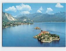 Postcard Aerial View Isola Bella, Isola Pescatori and Baveno Lake Maggiore Italy picture