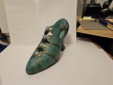 Unique Victorian Handmade Ceramic Shoe Heavy with Spanish Heel picture