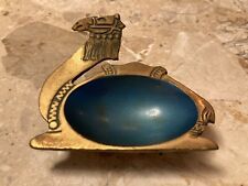 Vintage 1950’s Brass & Enamel Camel Ashtray -Made in Israel - Preowned MCM picture