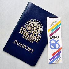 1986 World Exposition Vancouver BC Canada Passport & Expo 86 Ticket - 37 Stamps picture